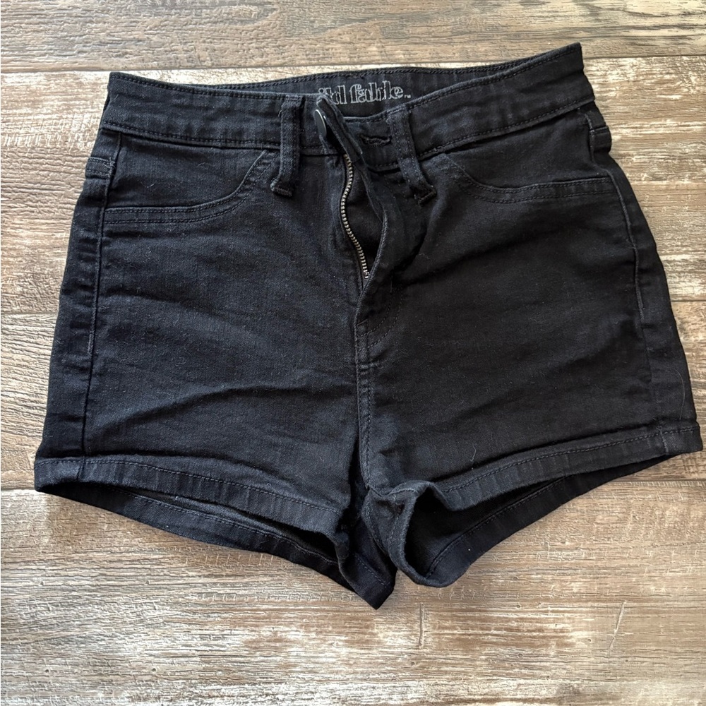 Wild Fable High Waist Black Denim Shorts
